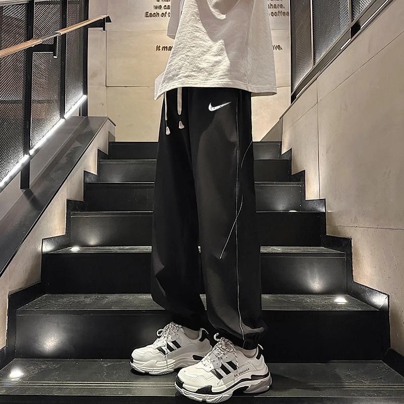 【奥莱精选】官方正版春夏季休闲裤男2025新款潮流大码百搭运动长裤