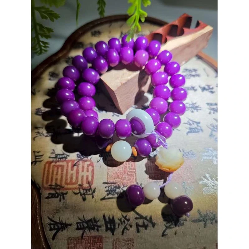 紫菩提 莲花 双圈手串（无礼盒）774