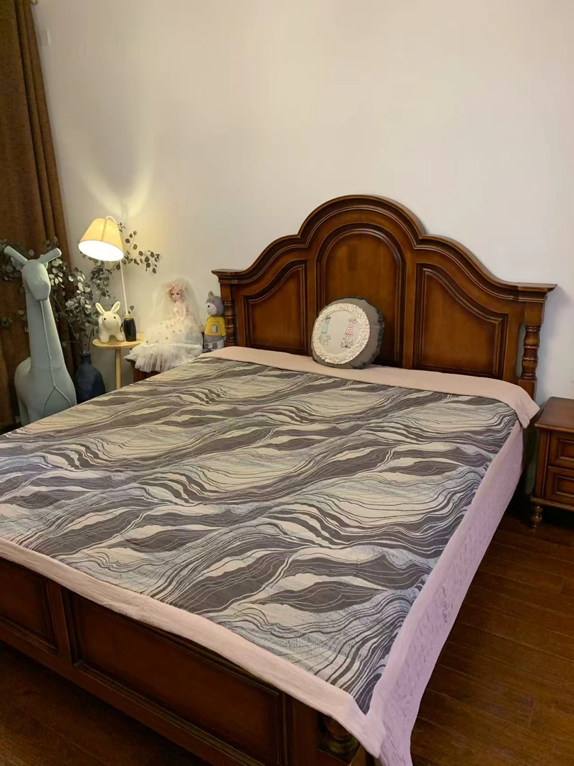 【指甲花家居】100%纯棉双层纱夏被200*230（吸汗、透气、排寒湿）