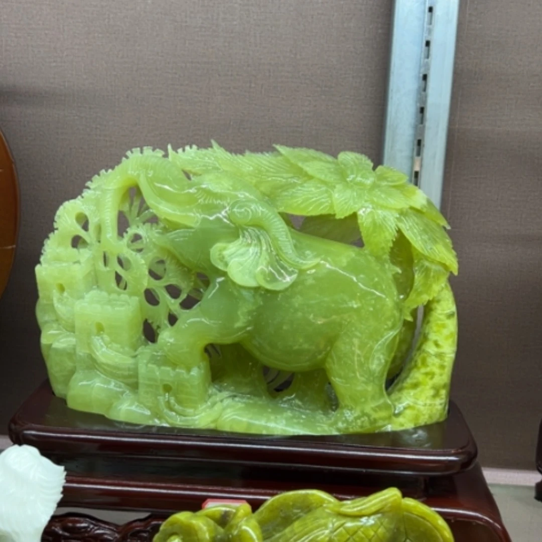 【闪购商品】未镶嵌蛇纹石玉珠宝奇石走向成功