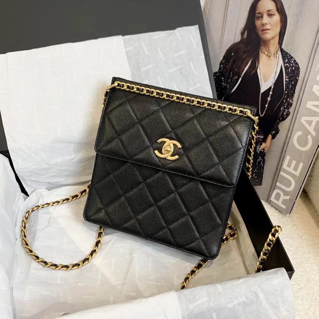 99新 Chanel/香奈儿 壹臻楠楠/23A黑金牛双肩包 24864860