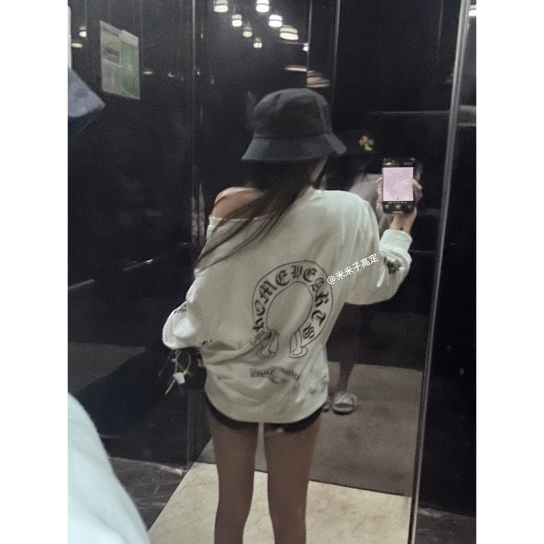 MMZ—2025秋冬新款女卫衣宽松斜肩百搭款