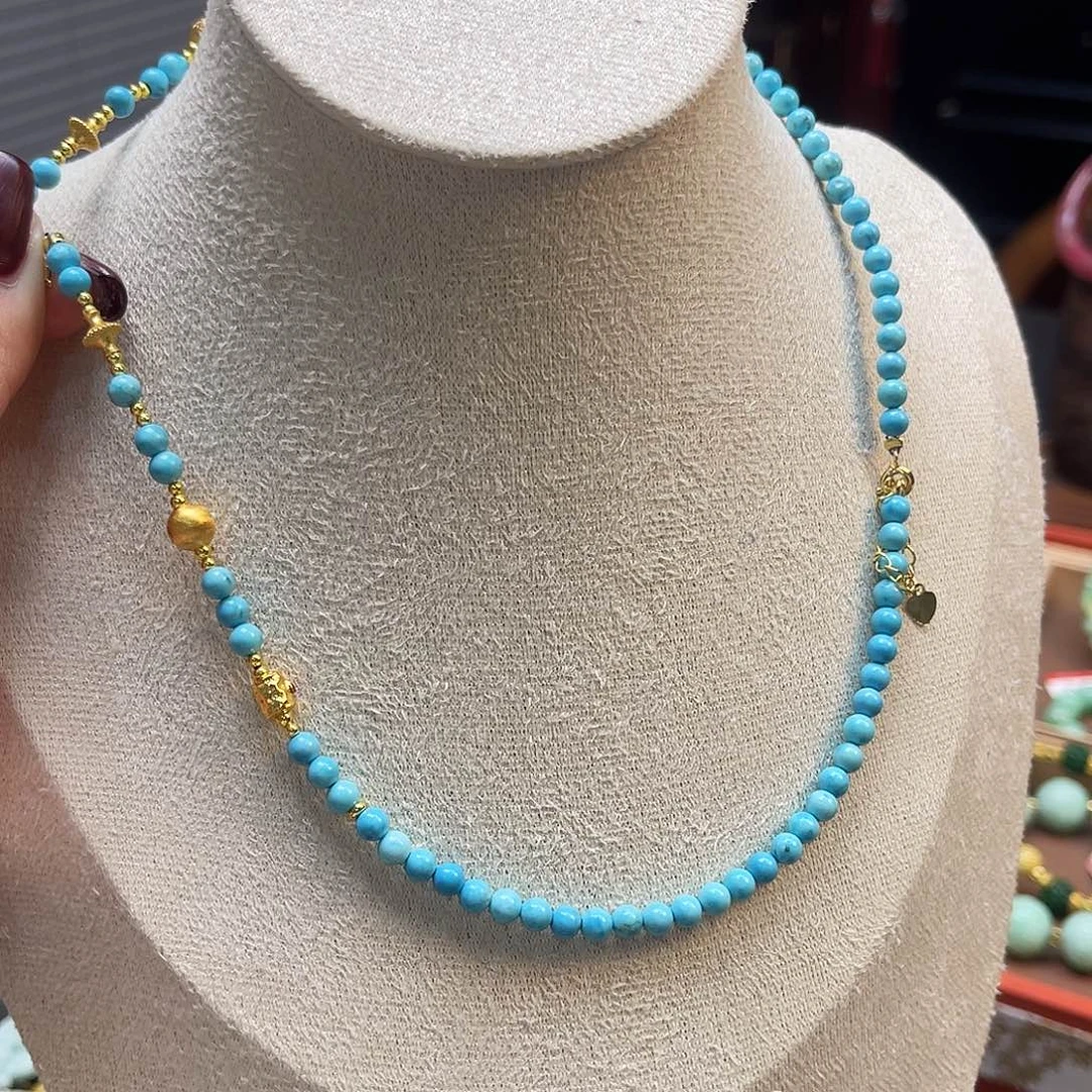 翡翠未镶嵌项链炸