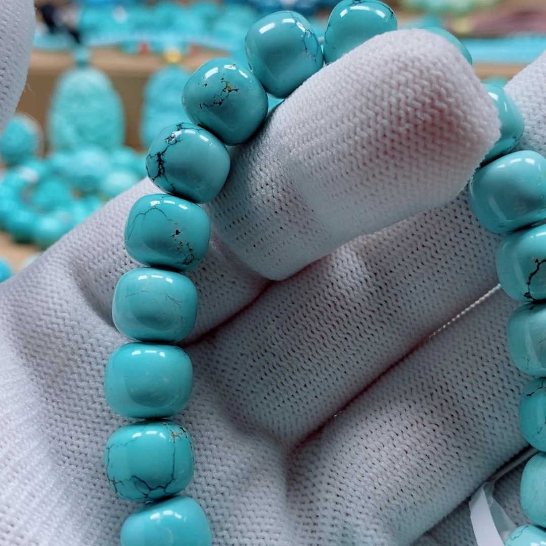 绿松石珠宝奇石未镶嵌蝈*～