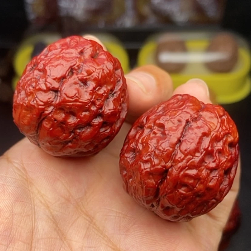 【闪购商品】文玩核桃手串40尺红彩至尊疙瘩包