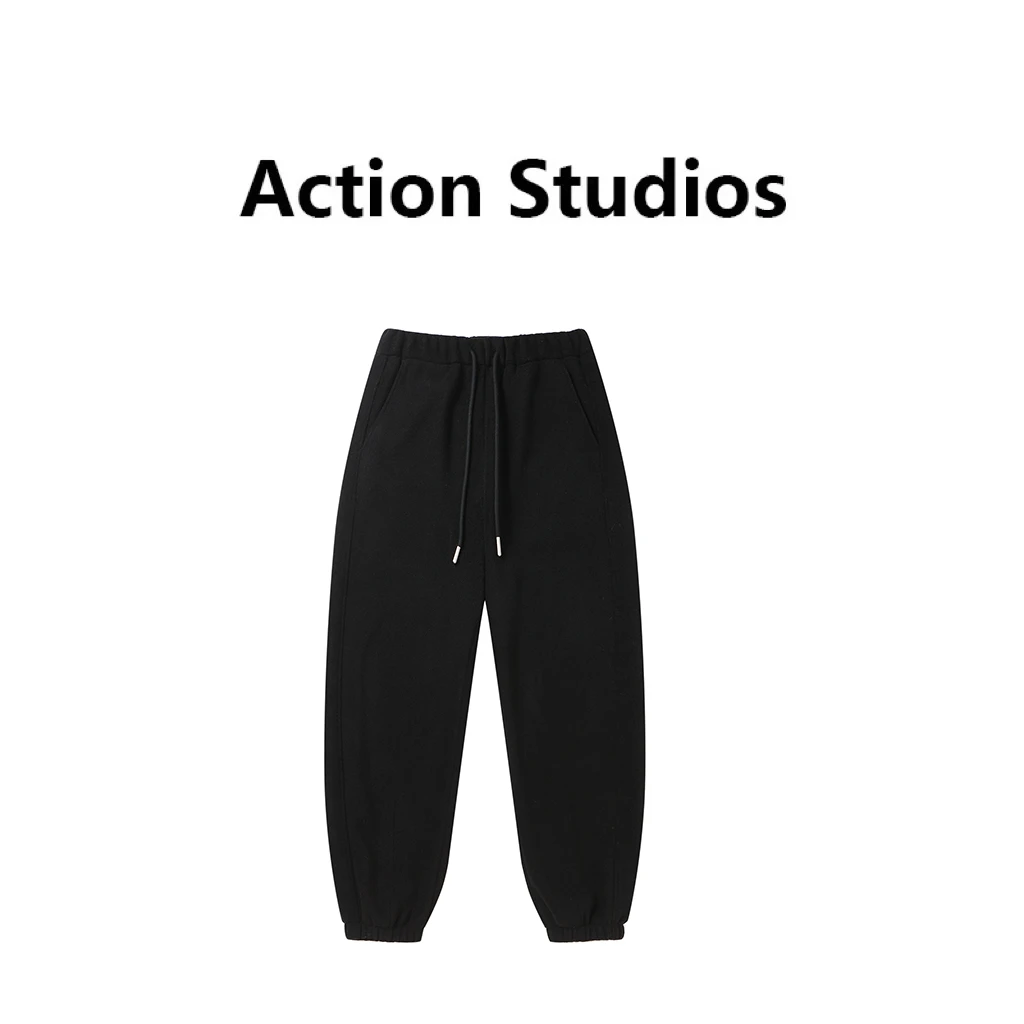 Action Studios 【毛巾裤】大大推荐刺绣束脚加绒运动裤WW7587
