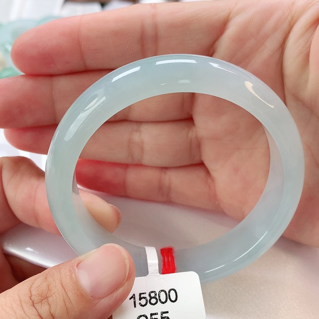 翡翠未镶嵌手镯55正