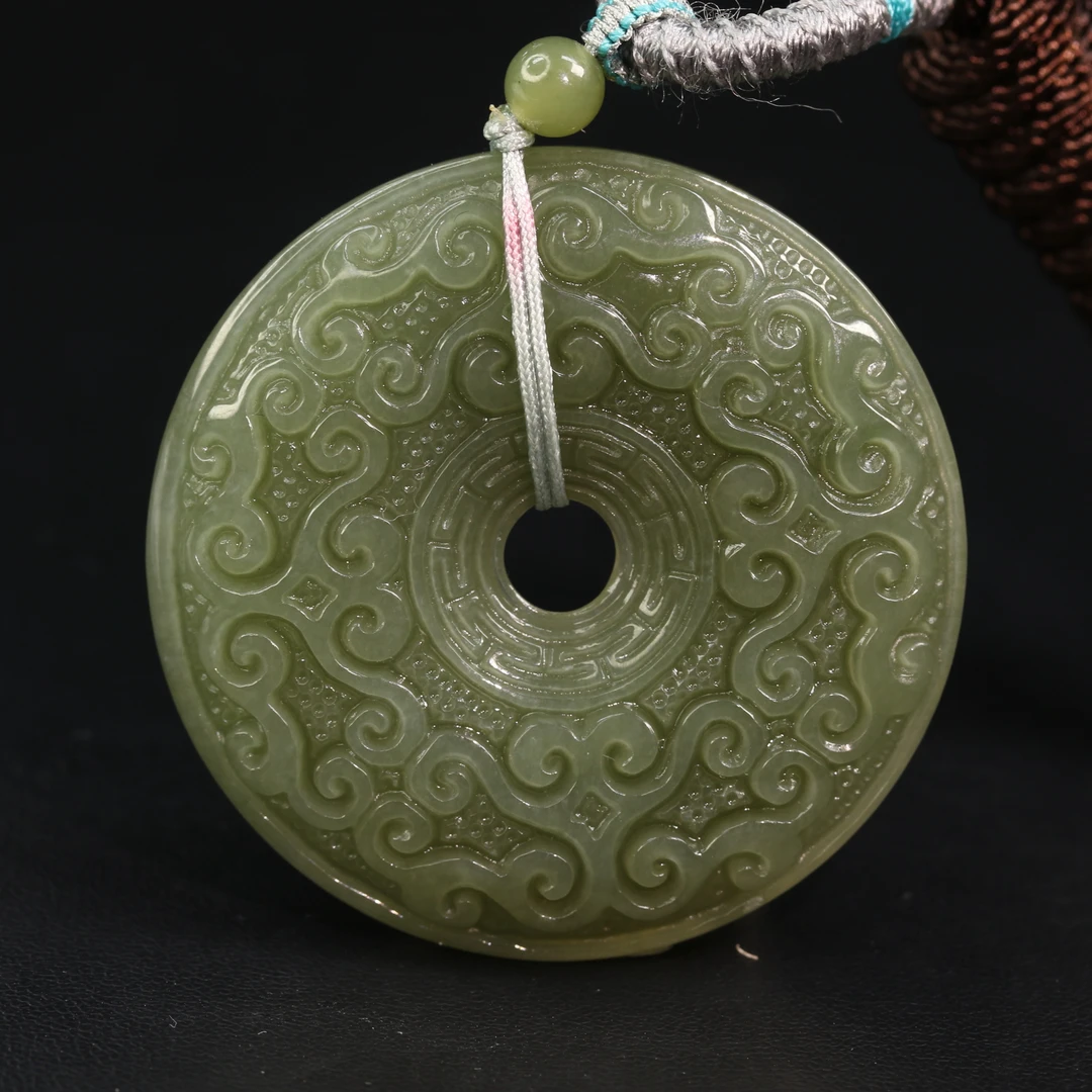 2和田玉冰晴水仿古平安扣/200665上海嘉禾拍卖