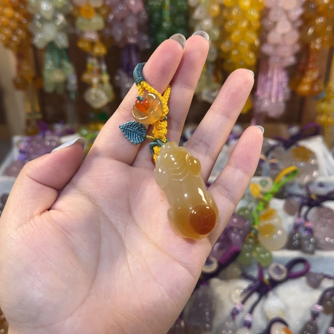 未镶嵌钥匙挂件玛瑙/玉髓
