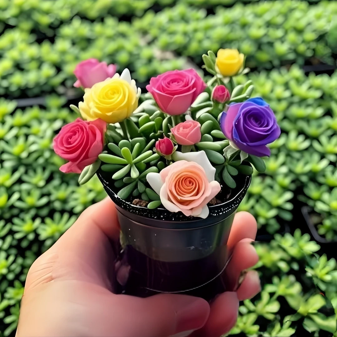 【四季开花】新品玫瑰兰花多肉驱蚊四季开花重瓣大花浓香型花卉盆栽