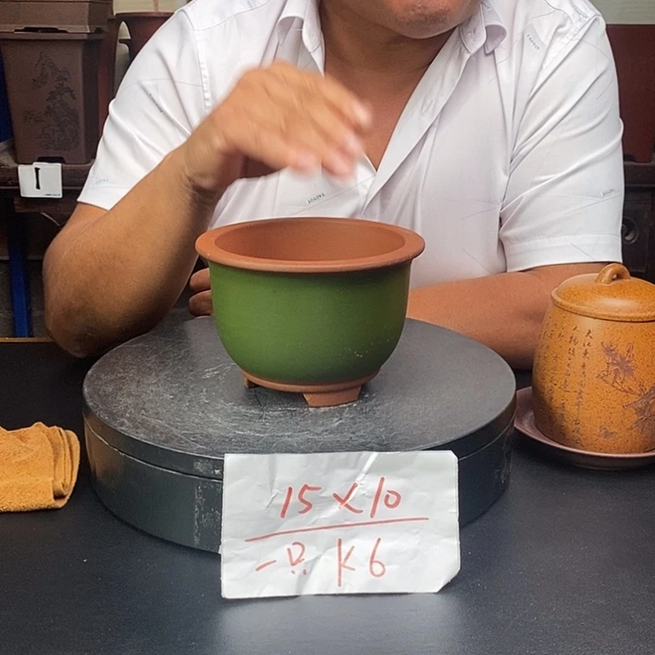 紫砂花盆货号一只K6