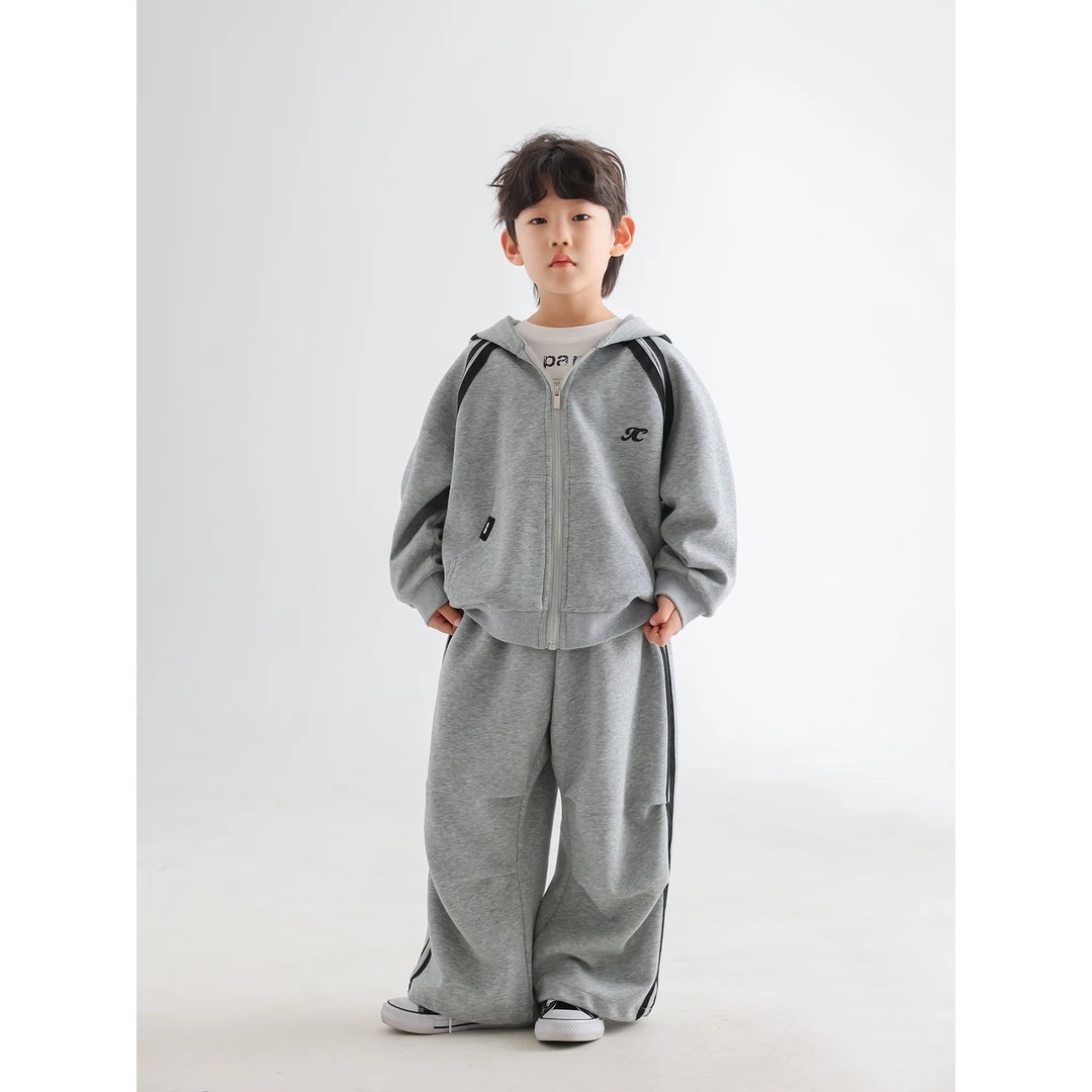 in 爱：mp25春季男童上学运动休闲两件套韩版儿童开衫卫裤套装5053