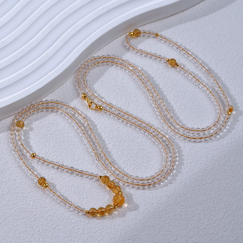 【净心聚米】 水晶项链925（天然珠宝多样性发其一）