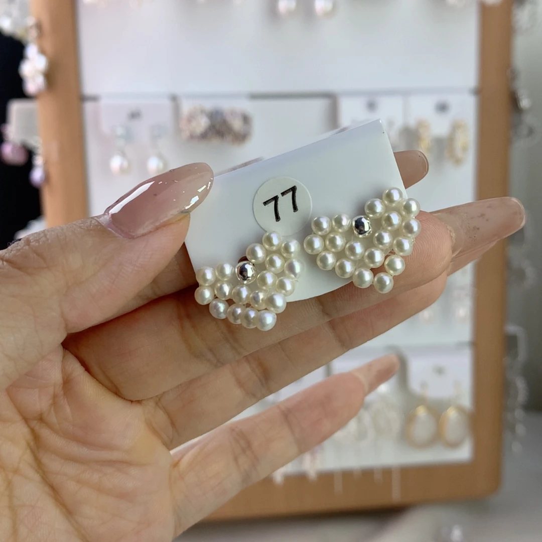 未镶嵌耳饰淡水珍珠