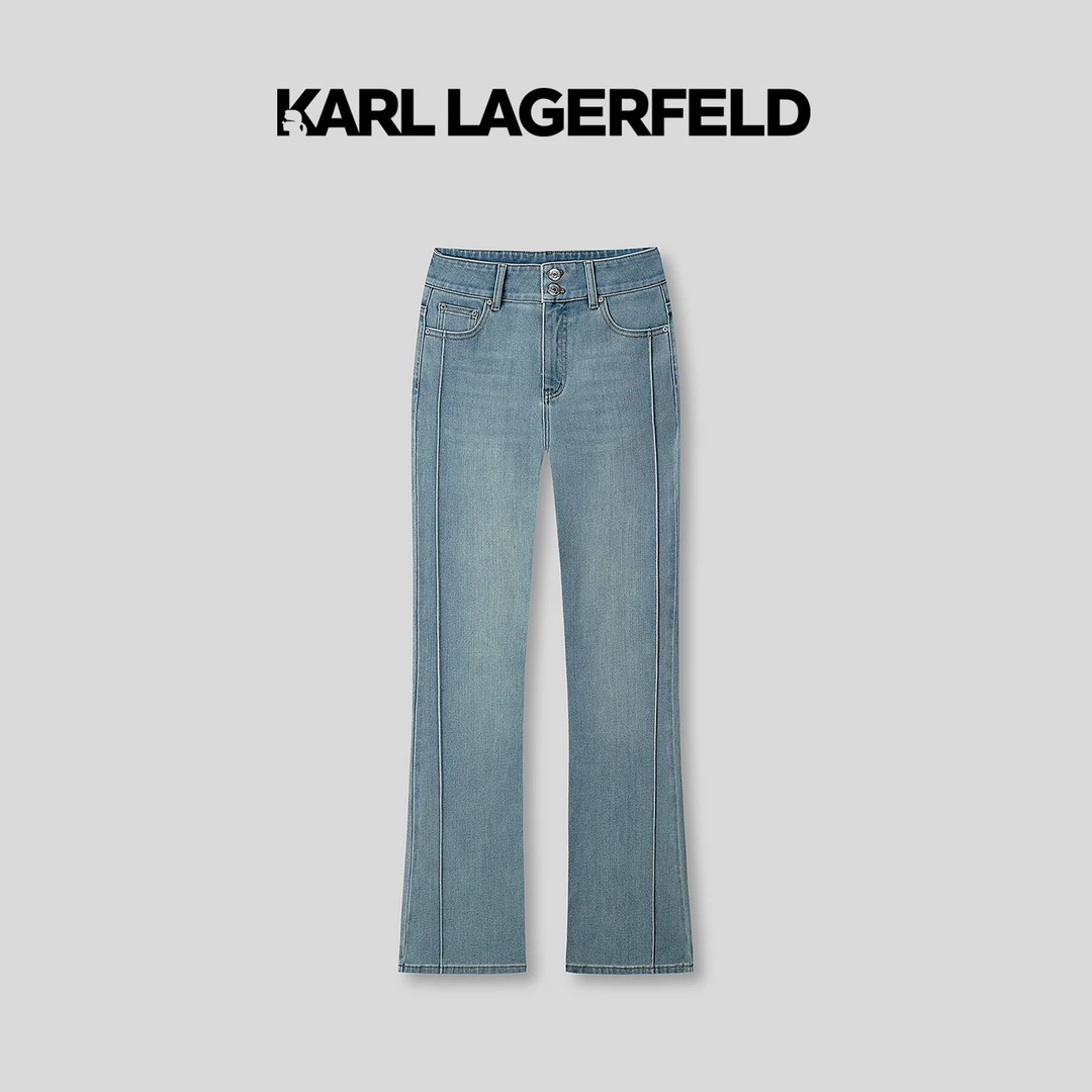 Z054【赵老板专属】KARLLAGERFELD夏季新款牛仔喇叭裤M22E1123