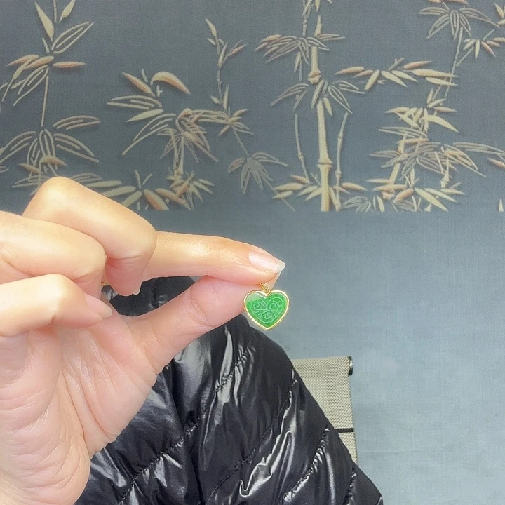 翡翠银S925镶嵌吊坠(不含链)特价