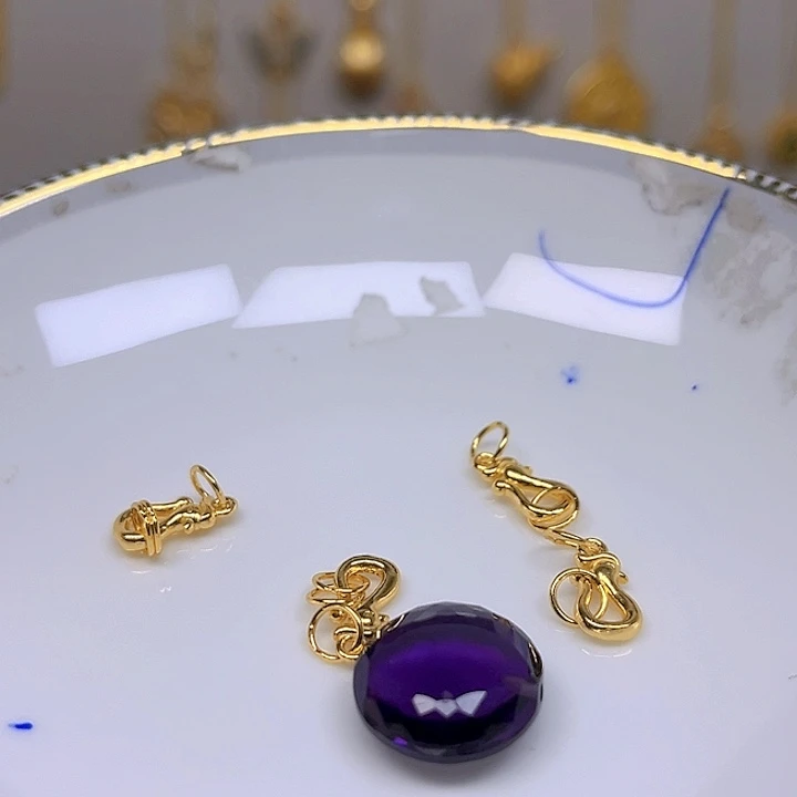 紫晶颈饰银S925镶嵌紫晶925镶嵌69