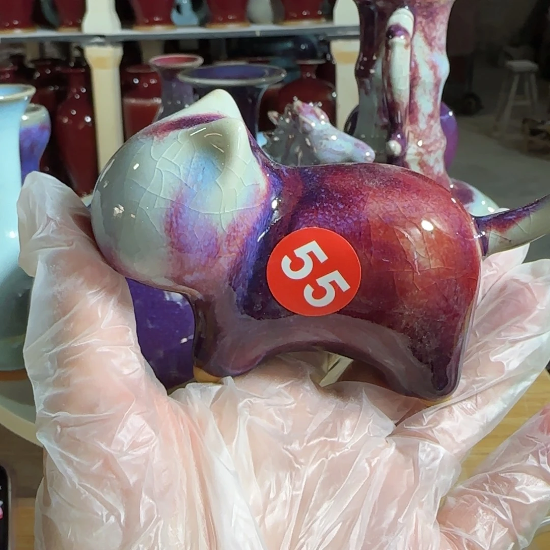 摆件瓷郑家钧窑摆微