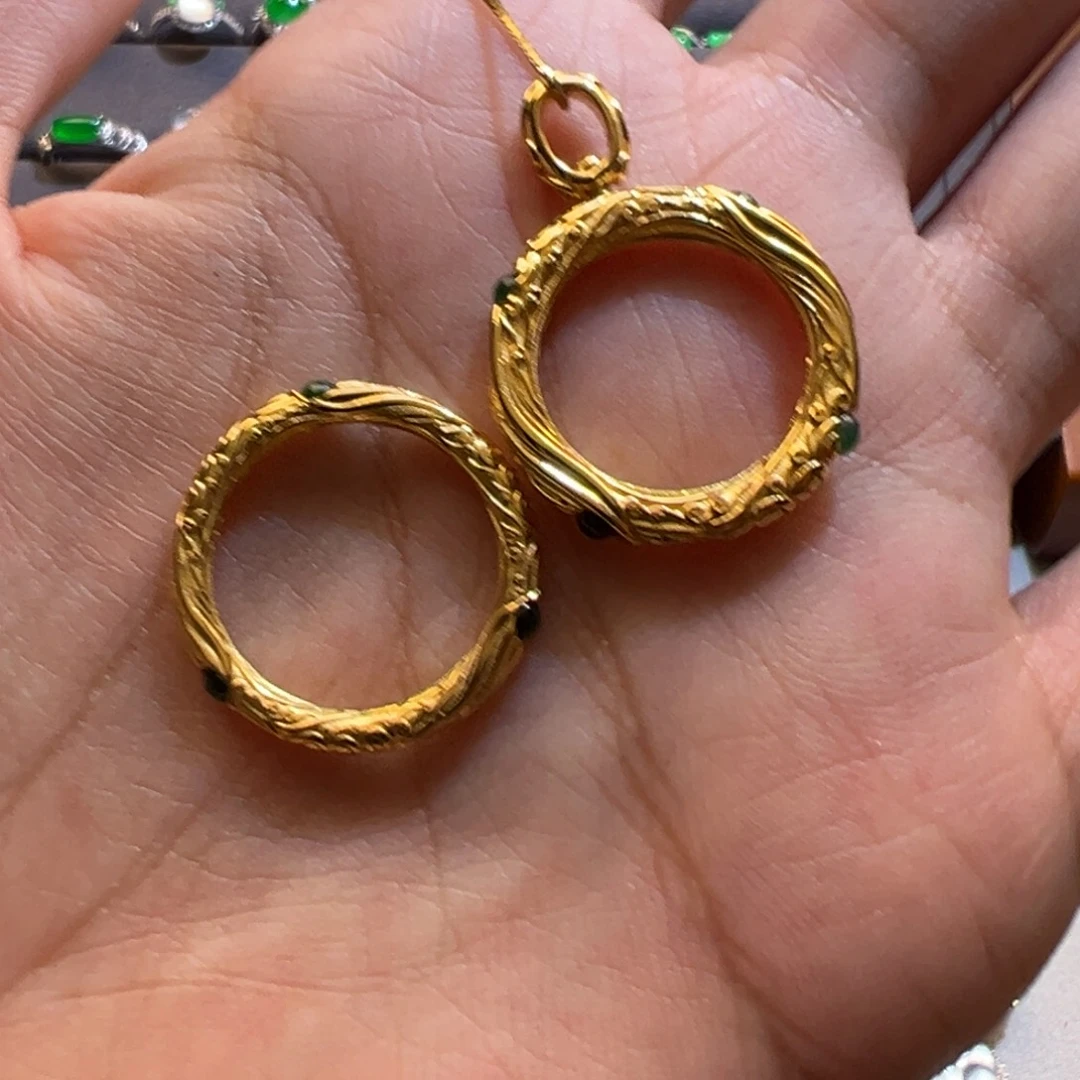 翡翠未镶嵌颈饰项链