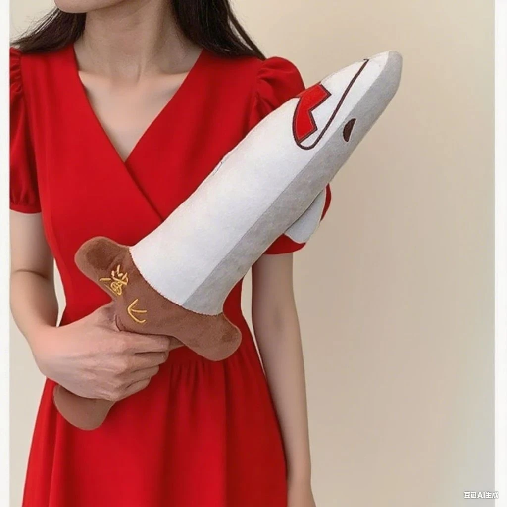 大号匕宝剑鲨匕毛绒玩具鲨臂抱枕搞怪谐音梗玩偶生日礼物男女同款