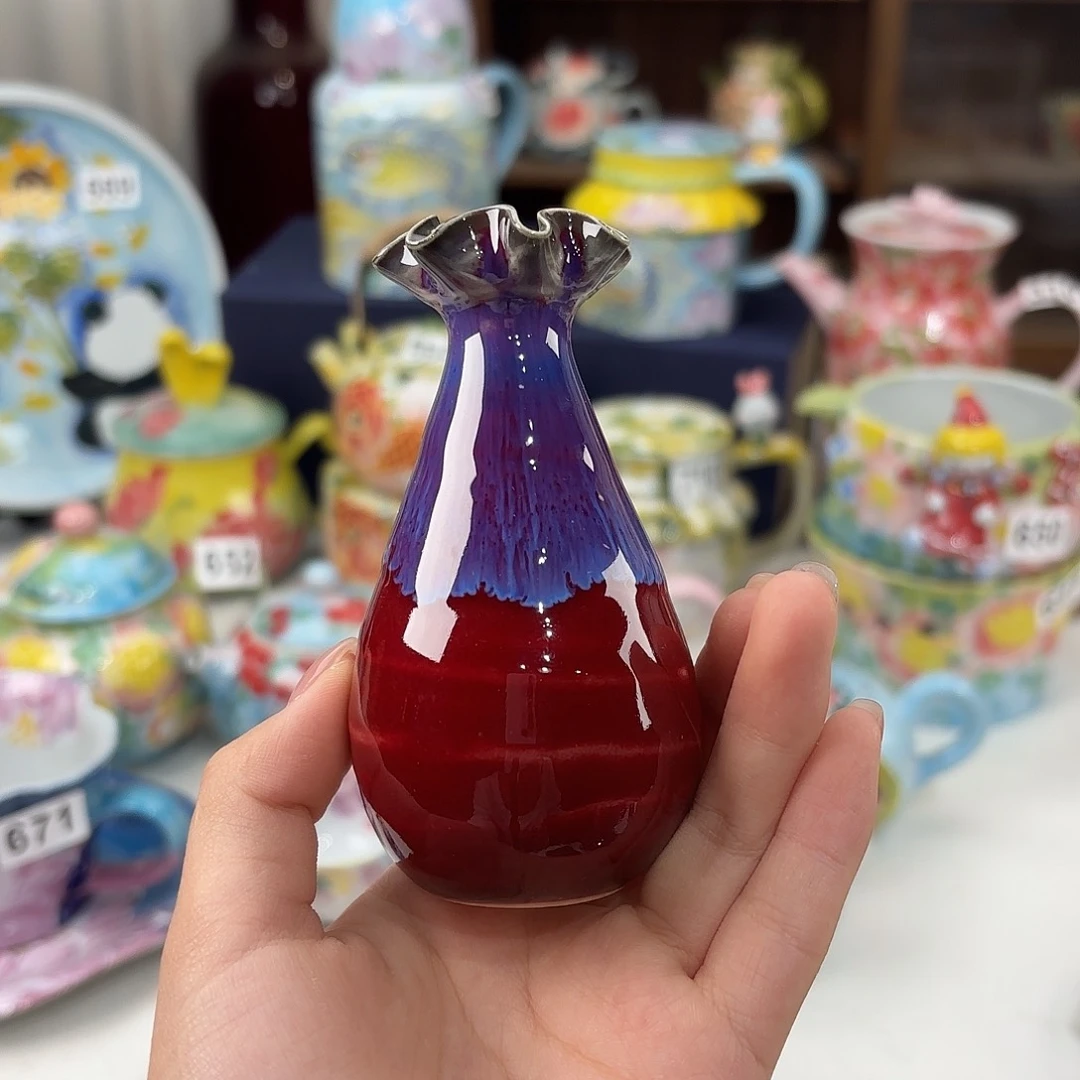 景德镇手绘高温釉下彩陶瓷茶具