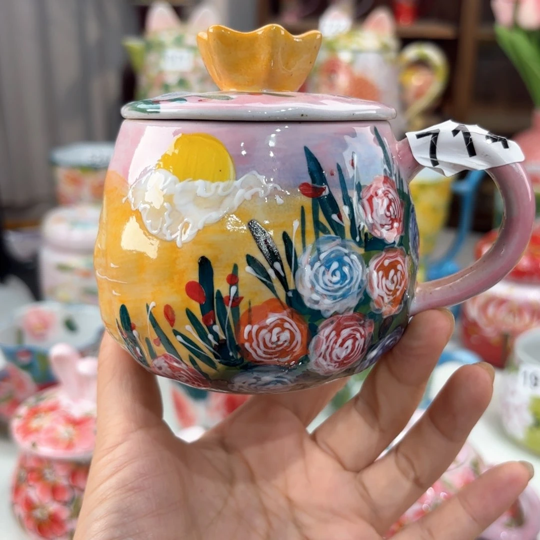 景德镇手绘高温釉下彩陶瓷茶具