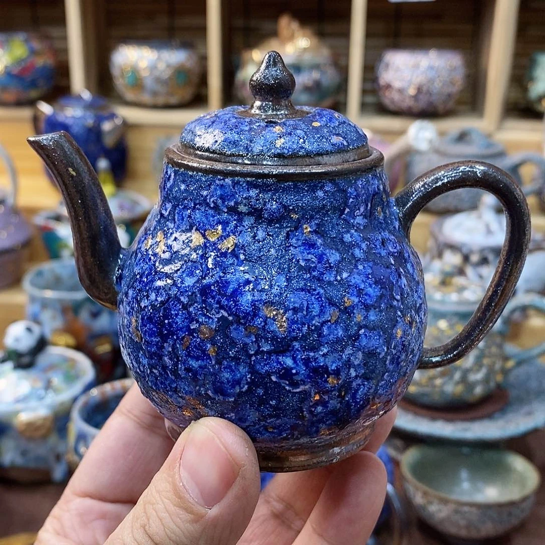 粗陶志野柴烧茶器