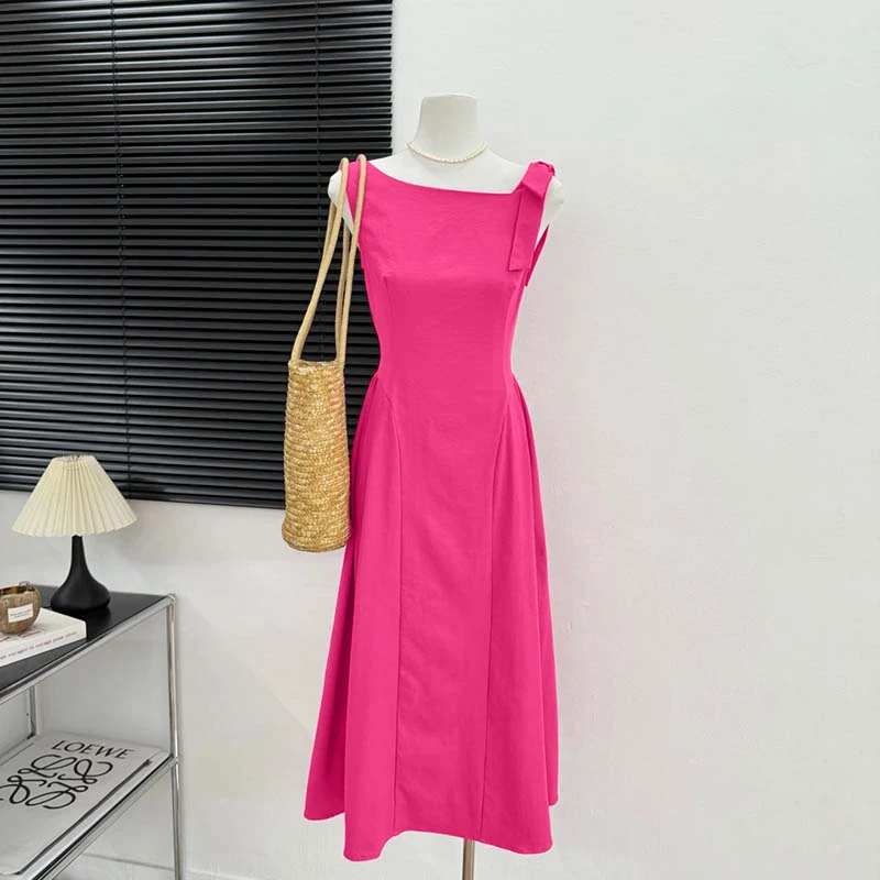 2025年新款韩版时尚今年流行的夏季新品连衣裙女潮修身女D2442