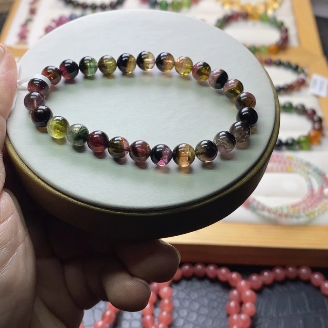 碧玺手链碧玺未镶嵌