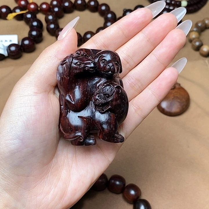 檀香紫檀（小叶紫檀）生肖手把件