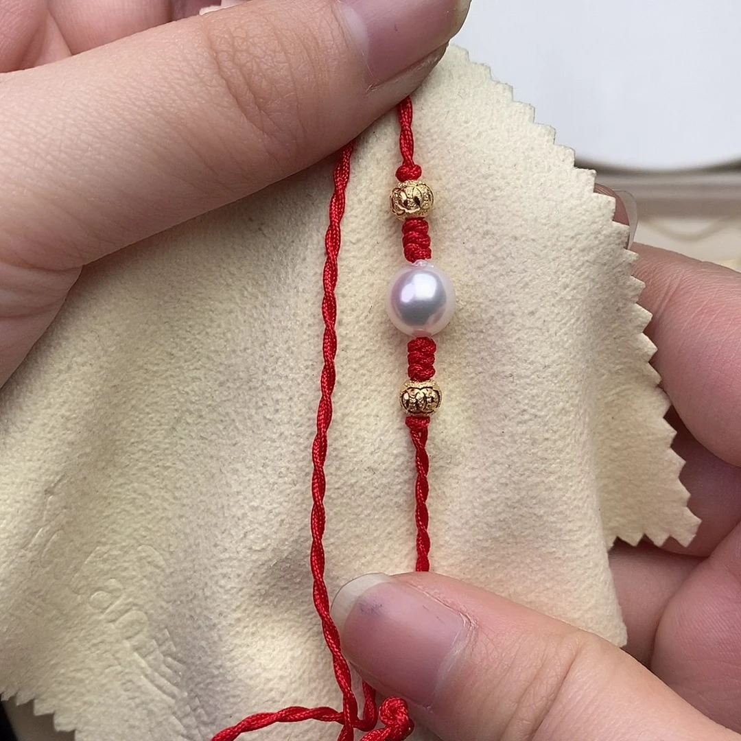 海水珍珠手绳银S925镶嵌