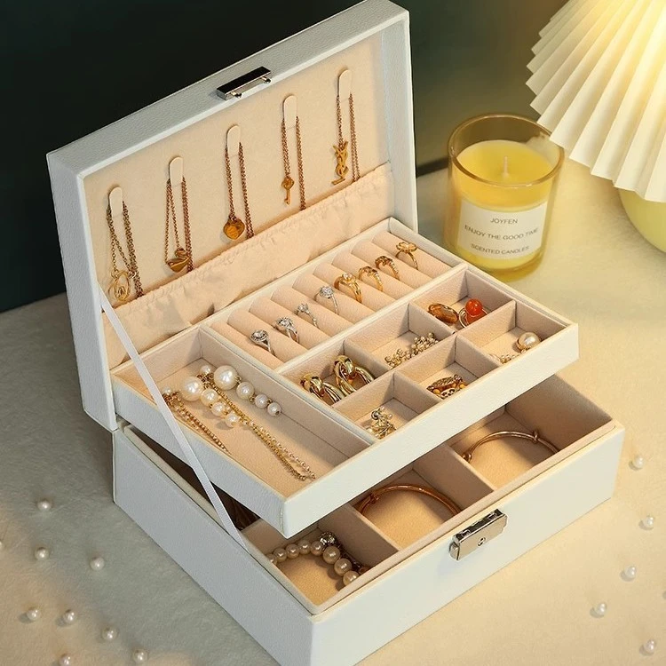 新款抽屉式大收纳盒双层首饰规格收纳化妆品家庭日用必备品保温杯