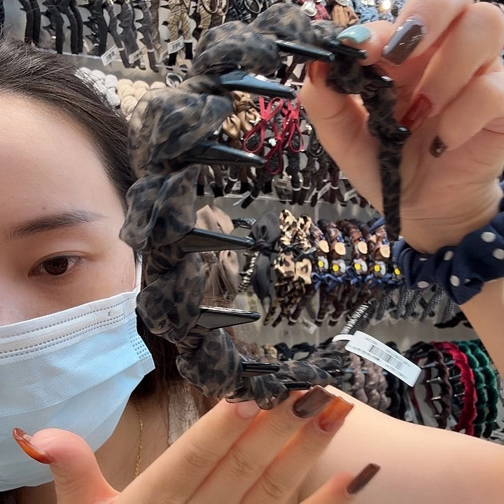 铁合金皮质莎莎豹纹发箍21