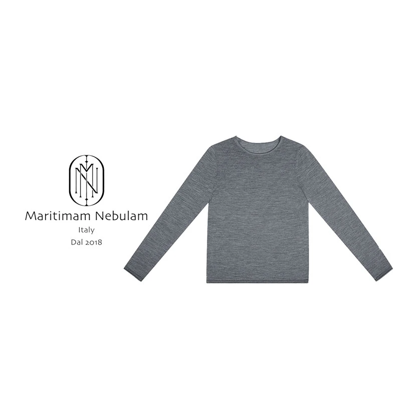 MN100羊毛慵懒风圆领显瘦打底T恤 SZ1053