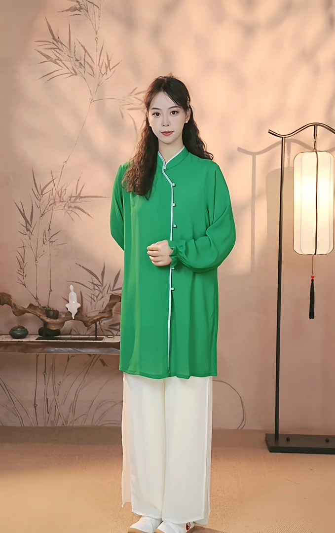 寻武记春夏太极服女健身气功比赛服武术表演服飘逸防晒竹芯中国风