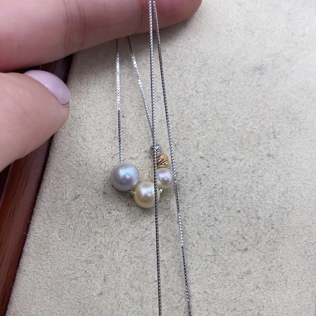 海水珍珠颈饰银S925镶嵌