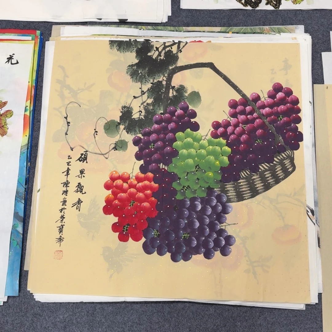 国画68×68手绘画画画