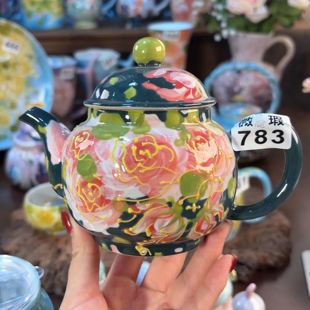 景德镇手绘高温釉下彩陶瓷茶具