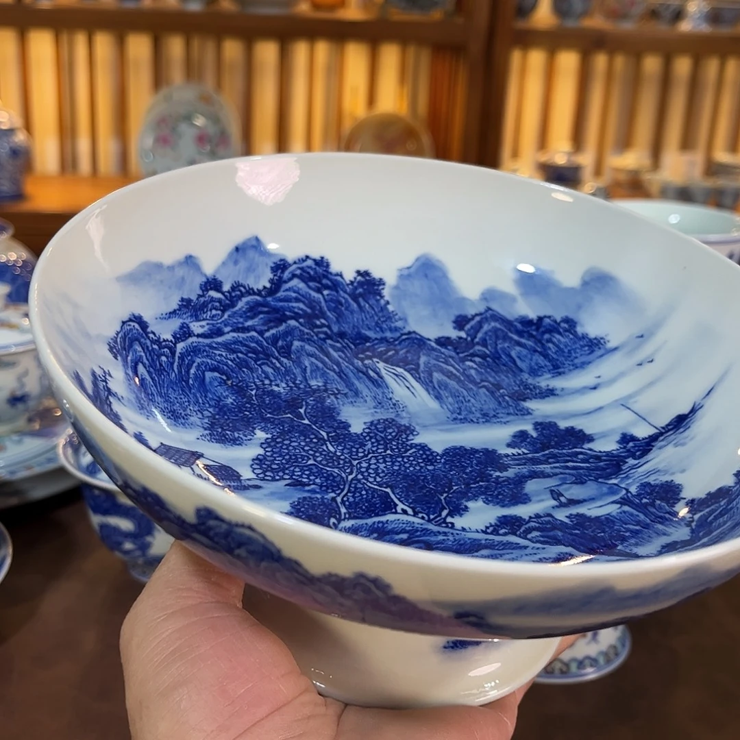 錡镇堂手工手绘绘果盆
