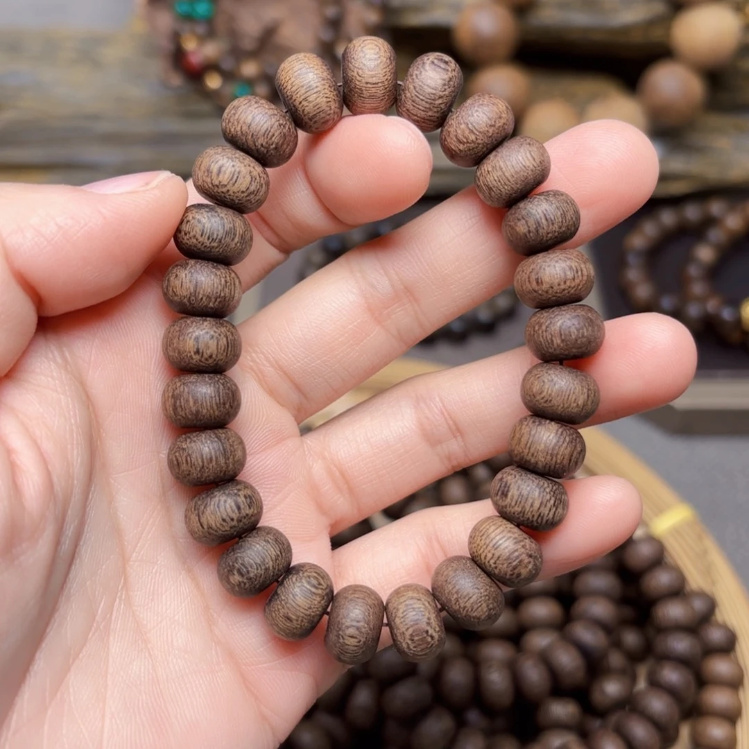 沉香手串星洲系文莱沉香算盘珠1.0单圈