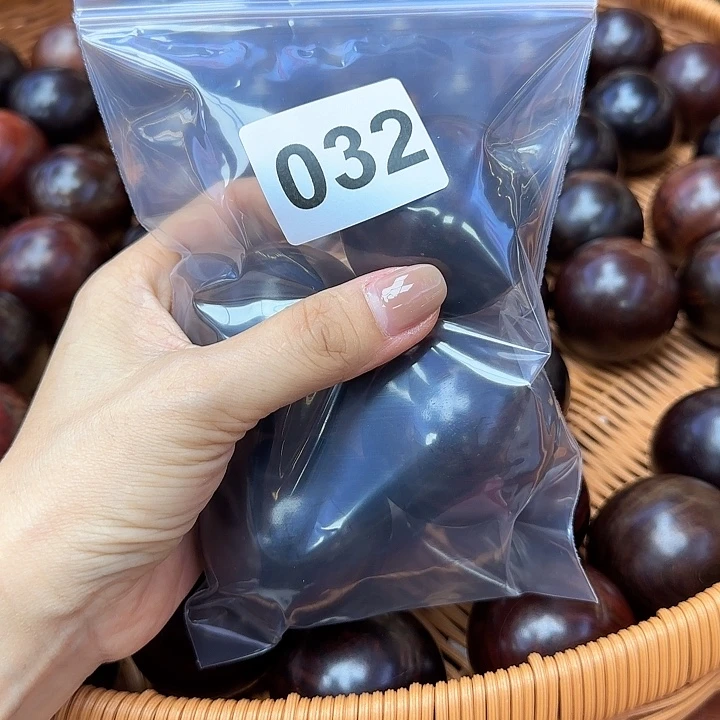 时***转大红酸枝8个瑕疵手球