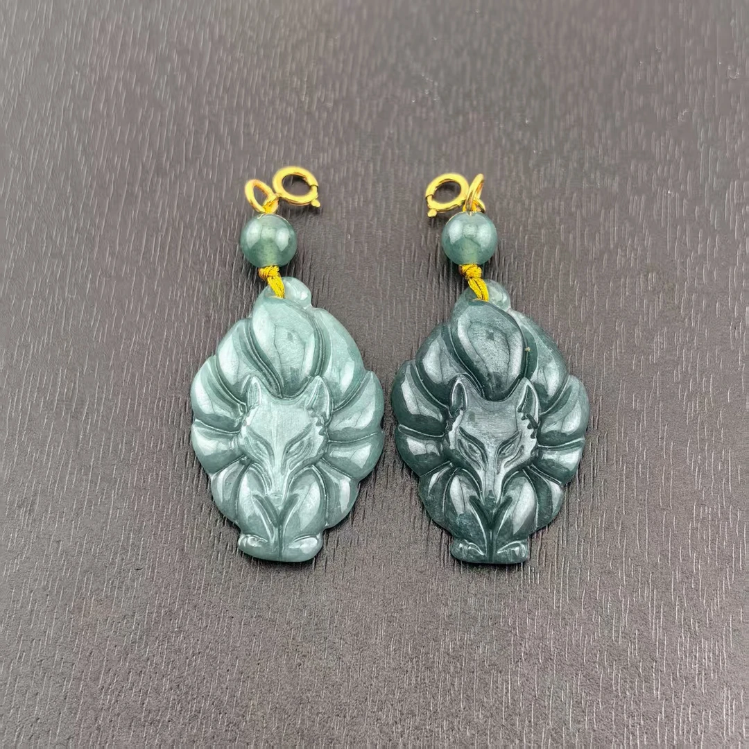 【慕诚】蓝水翡翠手雕吊坠  多样性发其一  X334