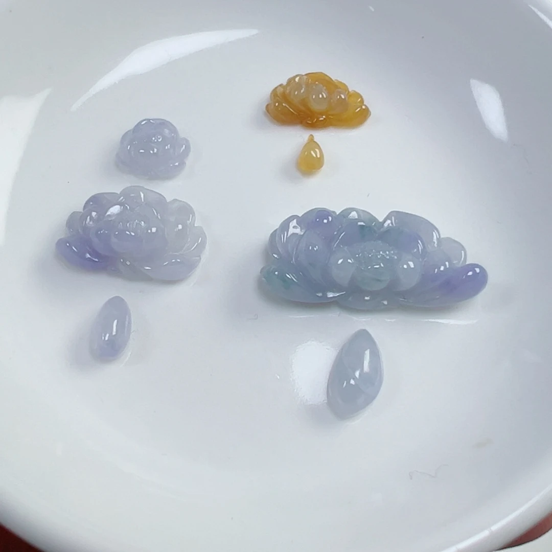 翡翠散珠莲花一套