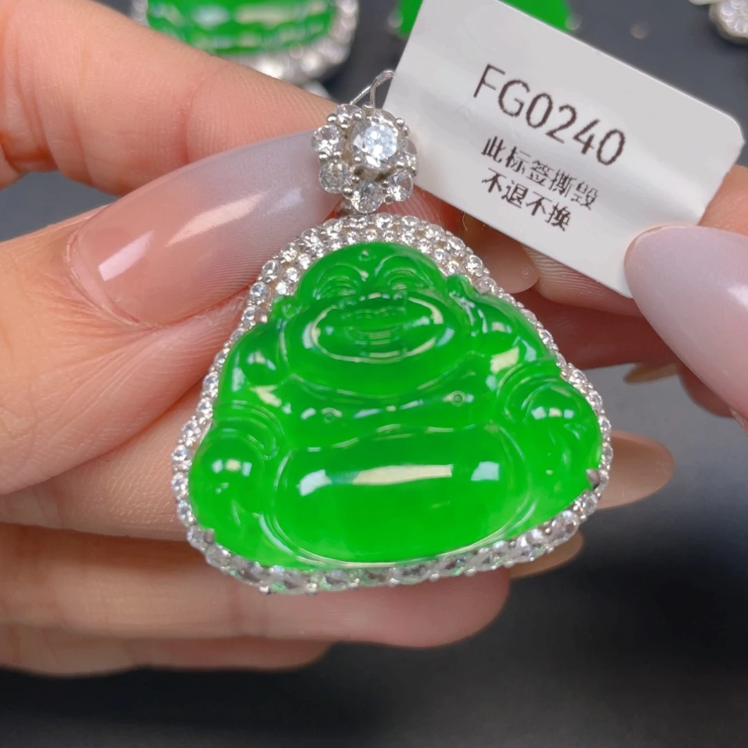 【闪购商品】颈饰银S925镶嵌翡翠翡翠