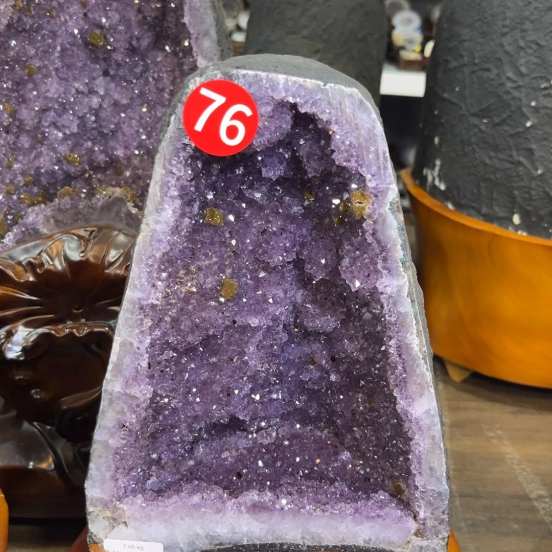 紫晶未镶嵌摆件水晶