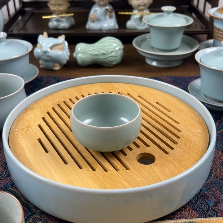 摆件陶仿古釉禅定杯微瑕