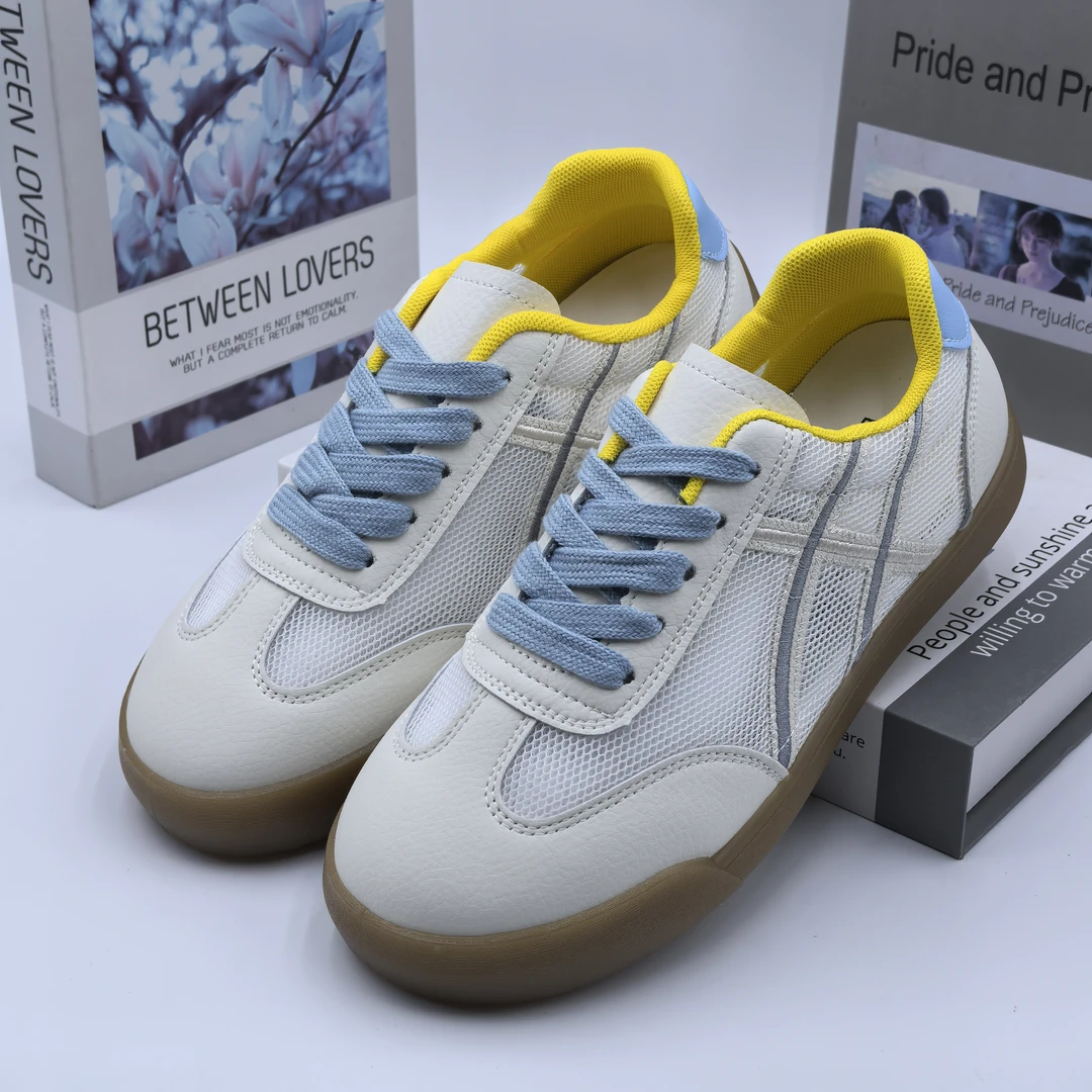 2025春季新款单网透气德训鞋拼色百搭平底轻便阿甘鞋爆款女鞋潮鞋