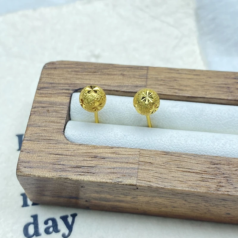 耳饰 耳饰 K0796黄色磨砂满天星球球耳钉多样性发货47215