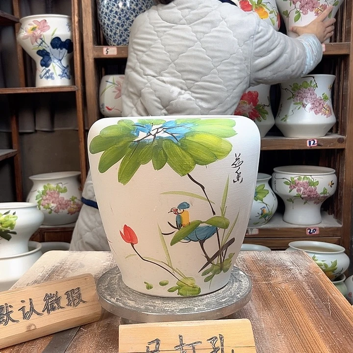 摆件苹果荷花鸟新款新款陶瓷