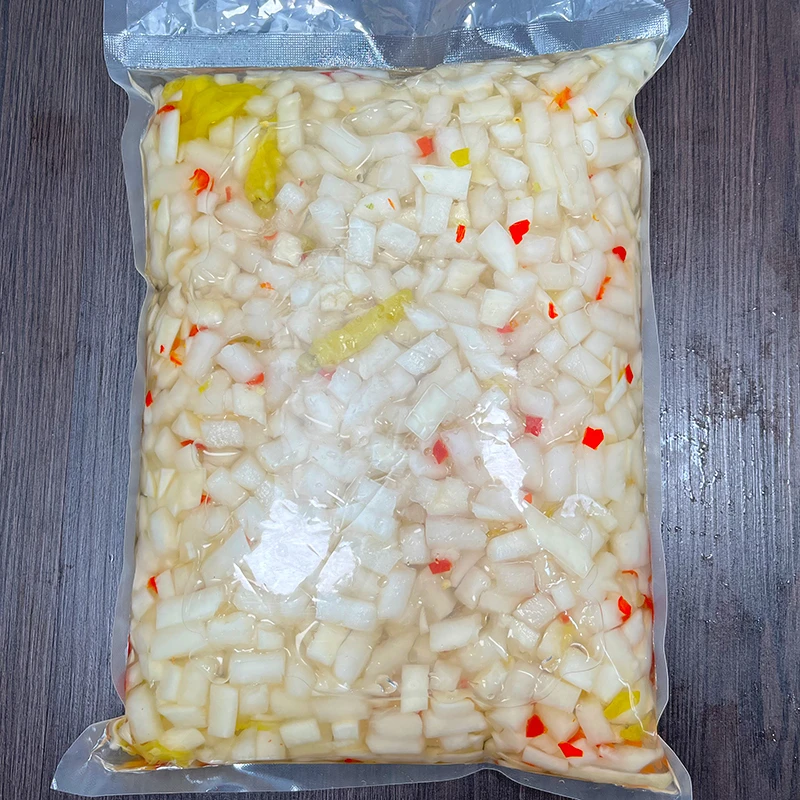 泡椒萝卜丁商用酸甜辣萝卜条泡椒白萝卜腌制酸甜酸辣餐饮店用小菜